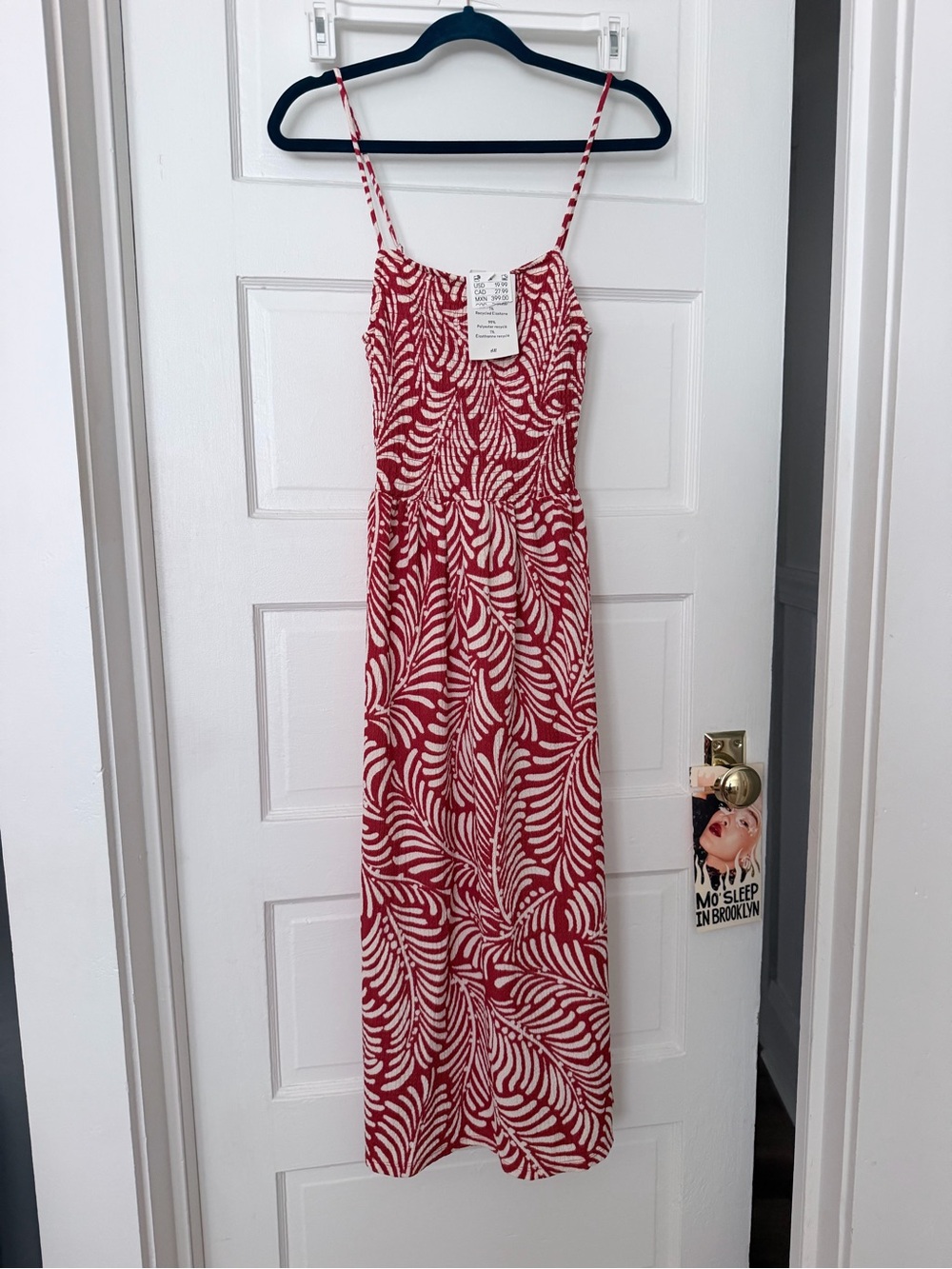 NWT H&M SMOCKED STRAPPY DRESS - Picture 2 of 4
